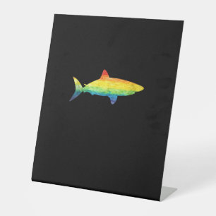 Rainbow Shark Gay Pride Flag LGBT LGBTQ Tank Top Pedestal Sign