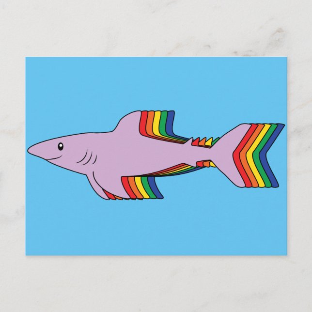 Rainbow Shark Postcard (Front)