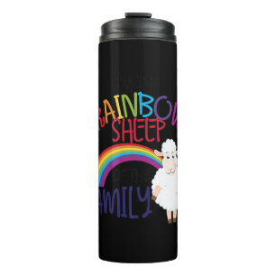 Rainbow sheep of family Colourful Sheep Gift Thermal Tumbler