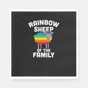 Rainbow Sheep Of The Family Gay Pride LGBTQ Equali Napkin