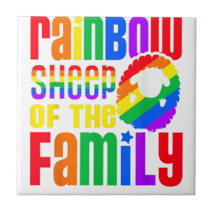 Rainbow Sheep Of The Family LGBT Pride Tile