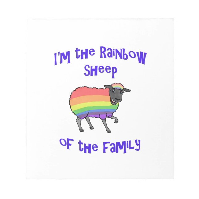 Rainbow Sheep of the Family Notepad (Front)