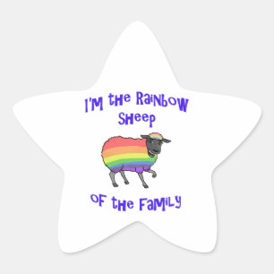 Rainbow Sheep of the Family Star Sticker