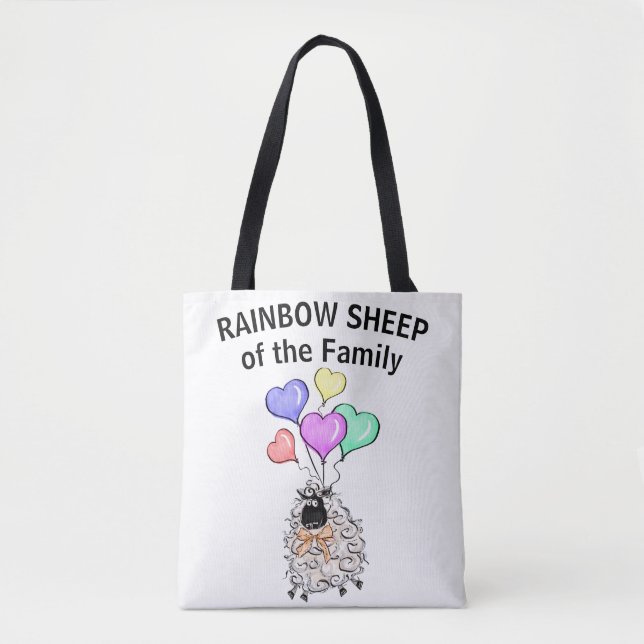 Rainbow Sheep of the Family Tote Bag (Front)