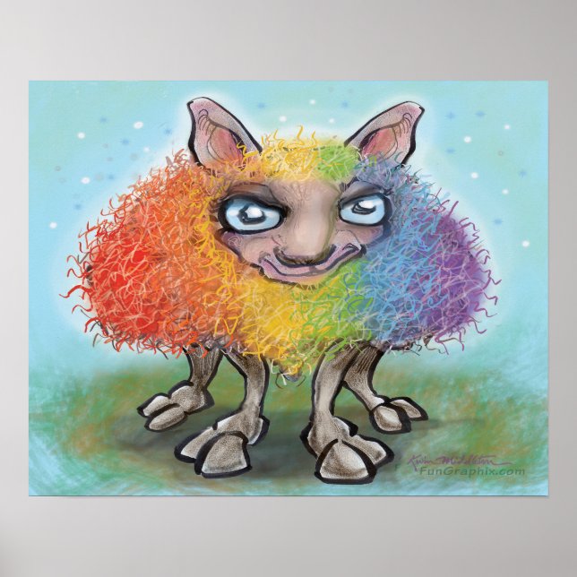 Rainbow Sheep Poster (Front)