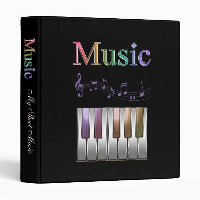 Rainbow Sheet Music Binder (Front/Spine)