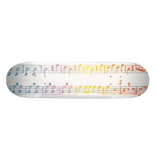 Rainbow Sheet Music Skateboard