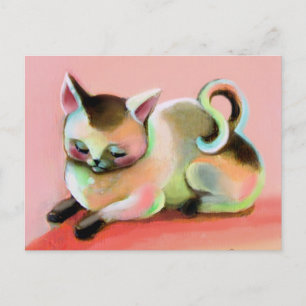 Rainbow Sherbert Kitty Kat Postcard