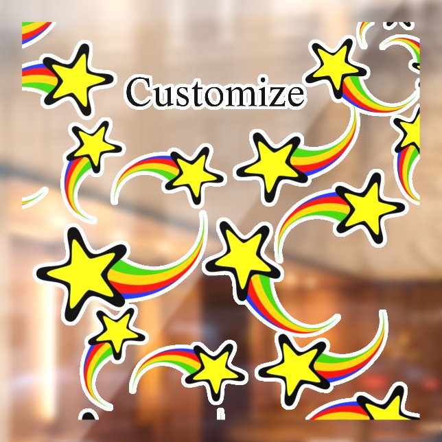 Rainbow Shooting Stars Thunder_Cove Window Cling (Sheet 2)