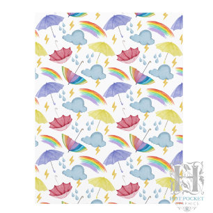Rainbow Showers Scrapbook Paper