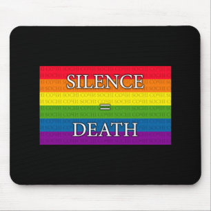 Rainbow - Silence = Death Mouse Pad