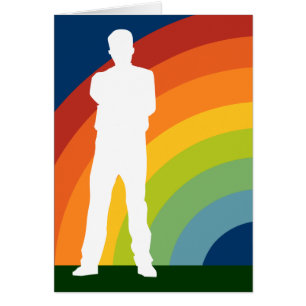 rainbow silhouetted woman