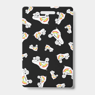 rainbow skate Teacher Hall Pass school colours Badge