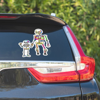 Rainbow Skeleton Family Isolated Halloween