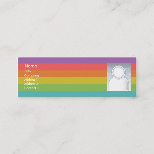 Rainbow - Skinny Mini Business Card (Front)