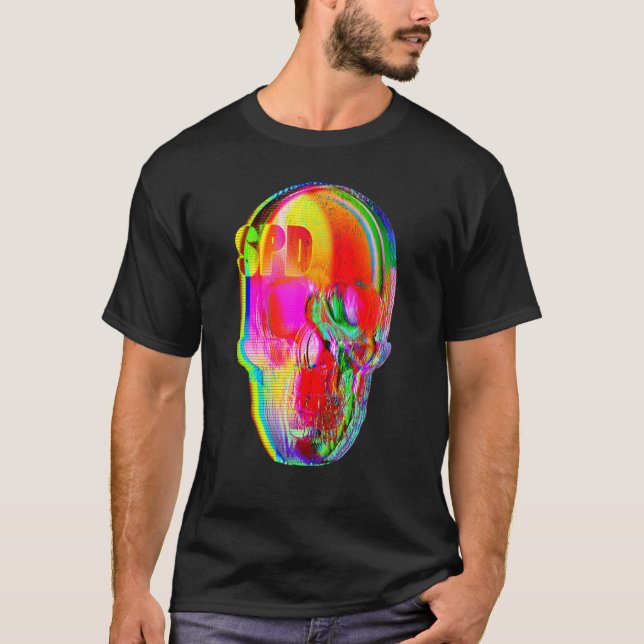 Rainbow Skull Fine Art T-Shirt (Front)
