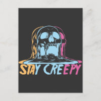 Rainbow Skull Kawaii Stay Creepy Pastel Goth Scary