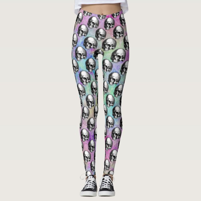 Rainbow Skull Leggings (Front)
