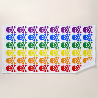 RAINBOW SKULLS BEACH TOWEL