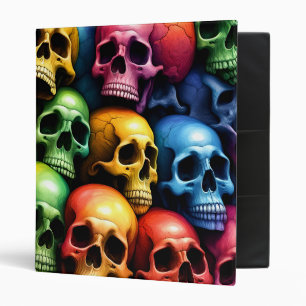Rainbow Skulls Binder