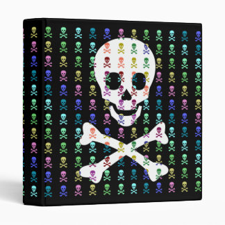 Rainbow Skulls Black Binder