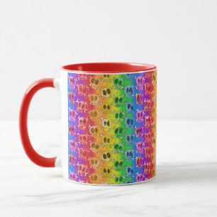 Rainbow Skulls Gay Pride Flag Colours Mug
