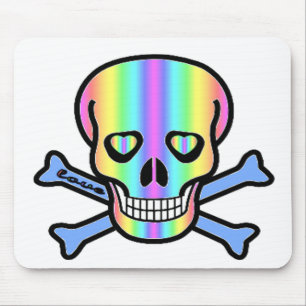 Rainbow Skulls Mouse Pad