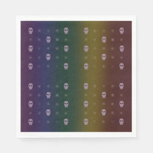 Rainbow Skulls Napkins
