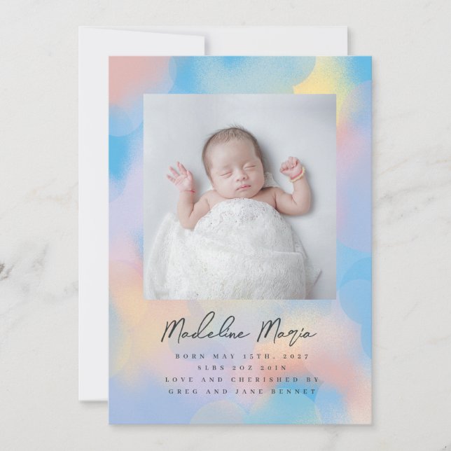 Rainbow Sky Invitation (Front)