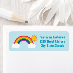 Rainbow Sky Light Blue Return Adresse