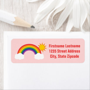 Rainbow Sky Light Rose Adresse de retour