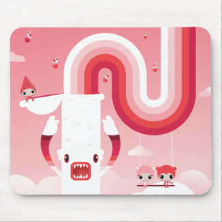 Rainbow sky mouse pad