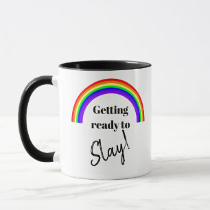 Rainbow "Slay all Day" Coffee Mug