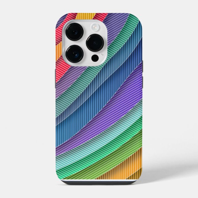Rainbow Slice Pattern Boho iPhone Case (Back)