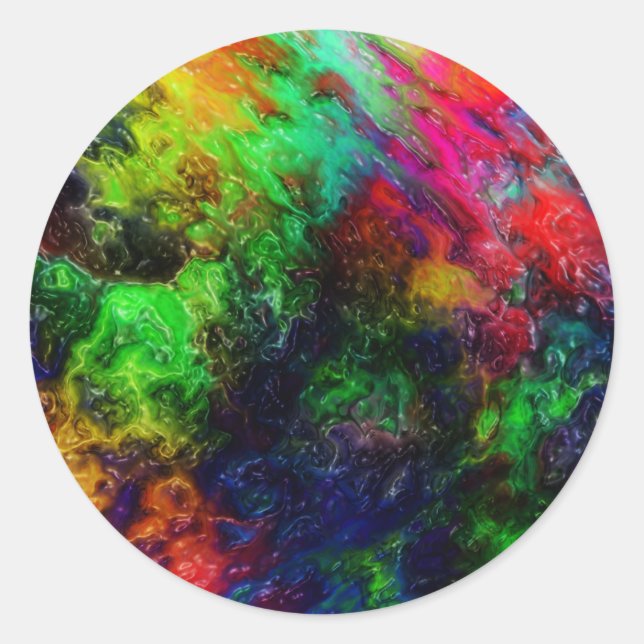 Rainbow Slime Classic Round Sticker (Front)