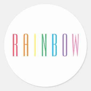 RAINBOW Small Round Stickers
