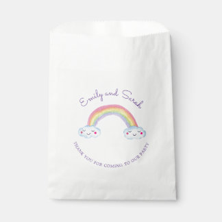 Rainbow Smiles Twins Birthday Party Favour Bags