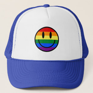 Rainbow Smiley Face Trucker Hat
