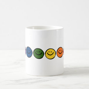 Rainbow Smiley Faces Coffee Mug