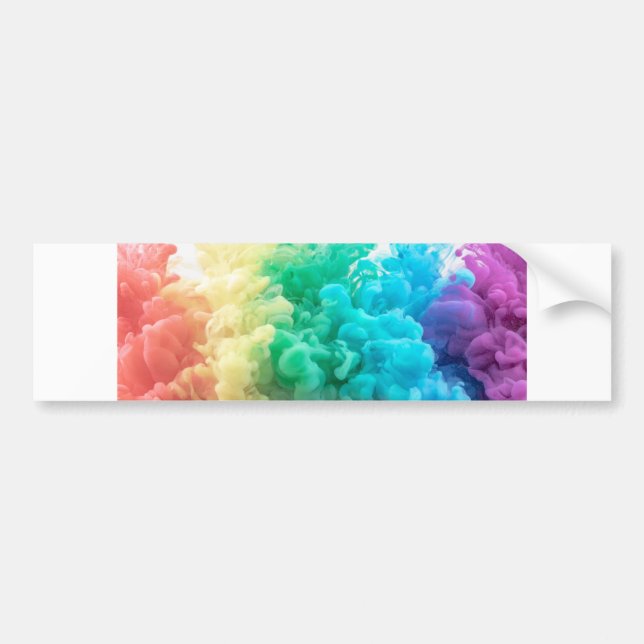 rainbow smoke bumper sticker (Front)