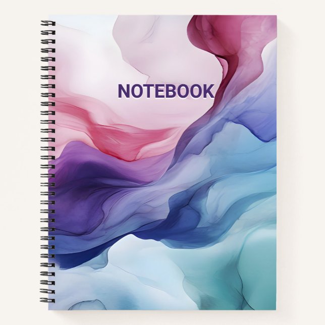 Rainbow smoke swirl pattern notebook (Front)