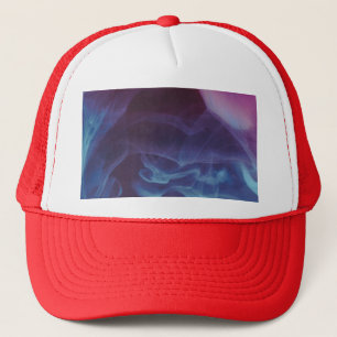rainbow smoke trucker hat