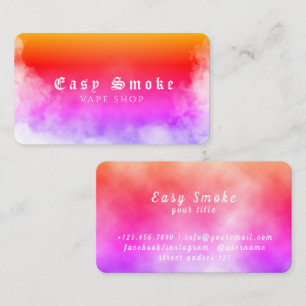 Rainbow Smoke Vape Shop Business Card