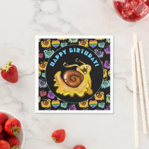 Rainbow Snails  Napkin