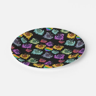 Rainbow Snails Paper Plate