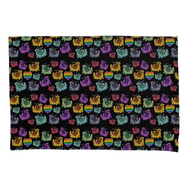 Rainbow Snails Pillowcase (Front)