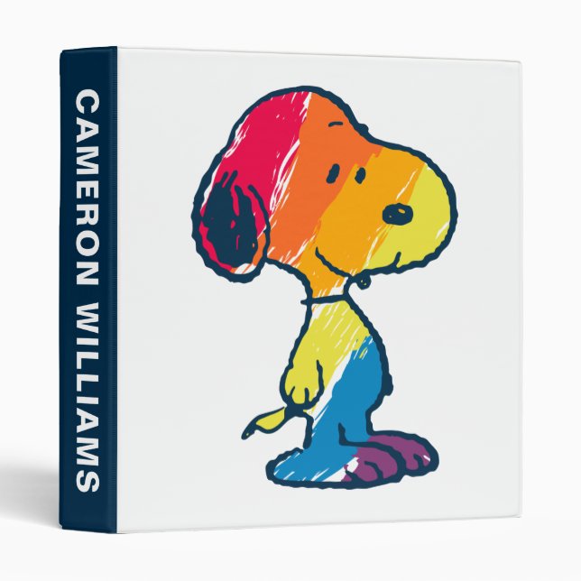 Rainbow Snoopy Binder (Front/Spine)