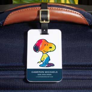 Rainbow Snoopy Luggage Tag