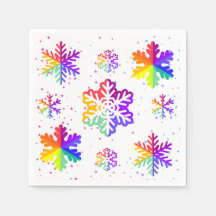 rainbow snowflake pattern