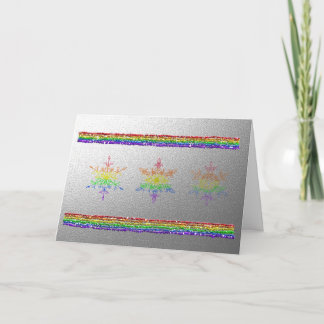 Rainbow Snowflakes Holiday Card